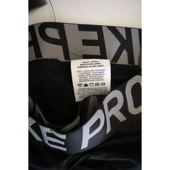 Nike Pro BV9264-010 Women's Sz Small Black Intertwist Tight Fit Training Tights - Picture 7 of 10